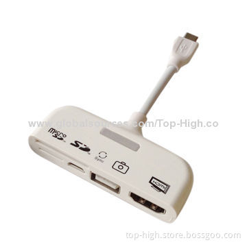Micro USB Host OTG SD/TF Card Reader MHL to HDMI/HDTV Adapter for Samsung